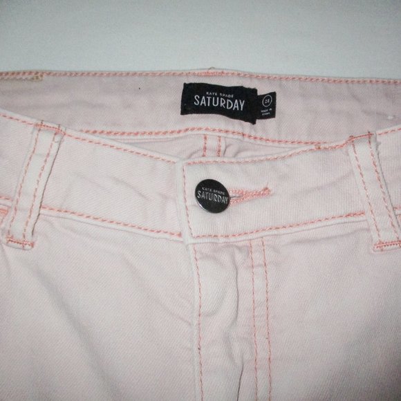 KATE SPADE SATURDAY Pale Pink Skinny Jeans Size 28 - Picture 4 of 5